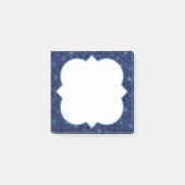 Post-it® Feminine Dark Blue Floral Pattern, Blank (Devant)