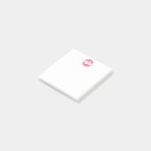 Post-it® Feminine Pink Circle Name Business Monogram (Incliné)