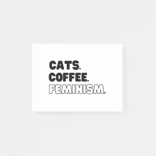 Post-it® Féminisme du café des chats (Devant)