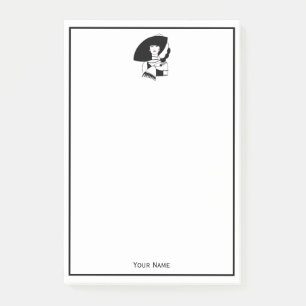 Post-it® Femme Art Déco avec grand chapeau et gants RL