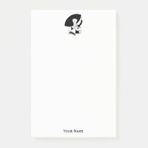 Post-it® Femme Art Déco avec grand chapeau et gants RL