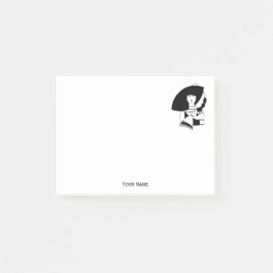 Post-it® Femme Art Déco avec grand chapeau et gants RL
