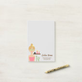 Post-it® Femme Spa Blonde mignonne Illustration Spa Busines (Sur un bureau)