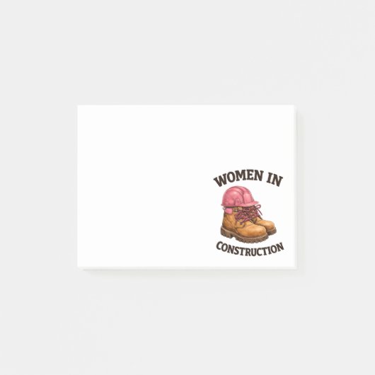 Post-it® Femmes sur les chantiers de construction en bottes (Devant)