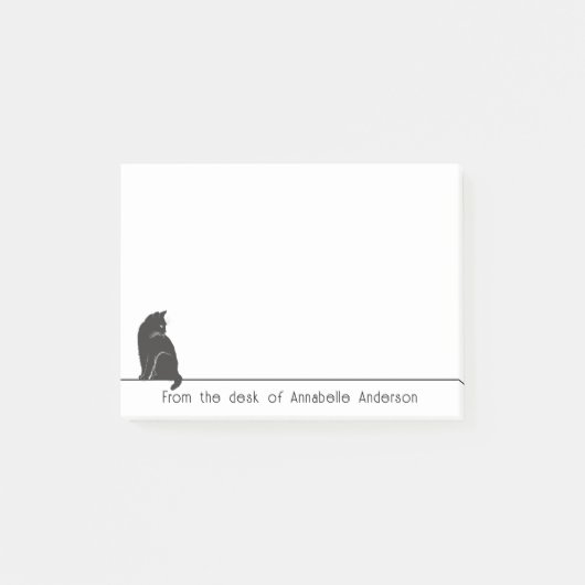 Post-it® Fer Chat noir Personnaliser les notes (Devant)