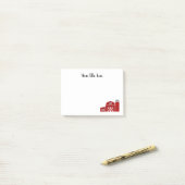 Post-it® Ferme à grange rouge et silo personnalisés Notes (Sur un bureau)