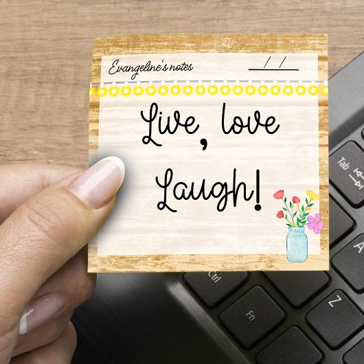 Post-it® Ferme bucolique, lampes et fleurs 3" x "3"