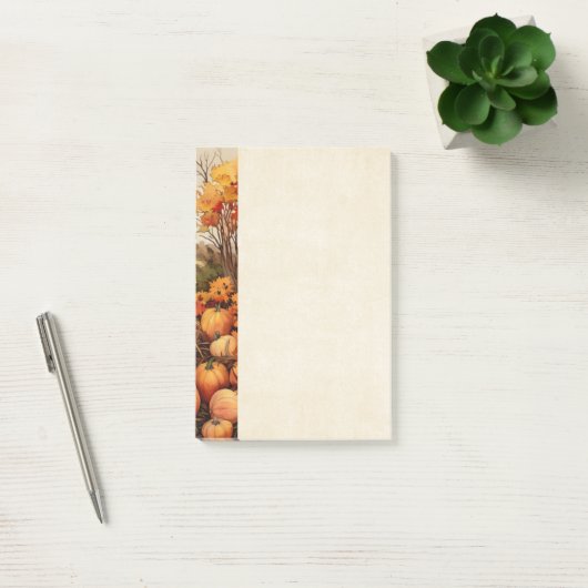 Post-it® Ferme citrouille automne récolte Thanksgiving (Bureau)