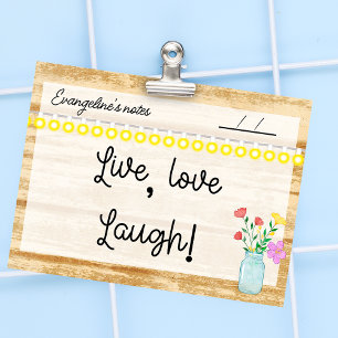 Post-it® Ferme confortable, lampes et fleurs 4" x 3"