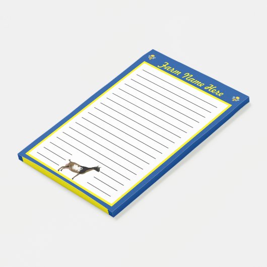 Post-it® Ferme d'abeilles de chèvre laitière et de miel Blu (Incliné)