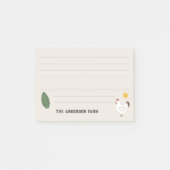 Post-it® Ferme - Poulet, soleil et feuille (Devant)