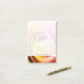 Post-it® Fermeture des pétales Roses colorés (Sur un bureau)