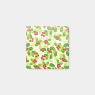 Post-it® Festive Motif de fruits de canneberge, vert
