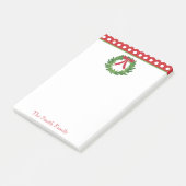 Post-it® Fête de la couronne de Noël personnalisée (Incliné)