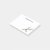 Post-it® Fête de Noël de Mistletoe à l'aquarelle (Incliné)