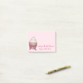 Post-it® Fête des mariées Mariage rose Cupcake Cake Post (Sur un bureau)