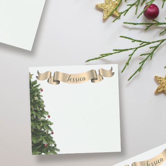 Post-it® Fête personnalisée en vert de Noël