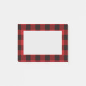Post-it® fête plaid rouge rustique d'hiver bûcheron (Devant)