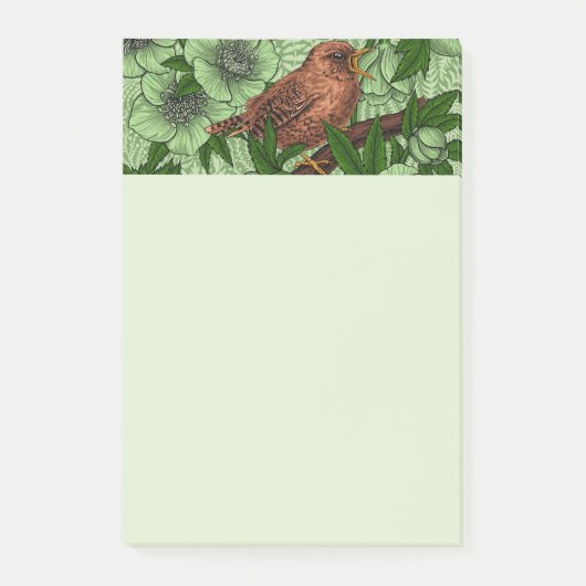 Post-it® Feu et hellebore, vert clair (Devant)
