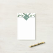 Post-it® Feuillage d'arbre de dollar en argent d'eucalyptus (Sur un bureau)