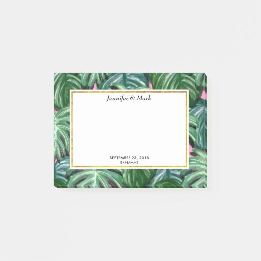 Post-it® Feuillage Feuille tropical vert & vert (Devant)