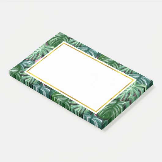 Post-it® Feuillage Feuille tropical vert & vert (Incliné)
