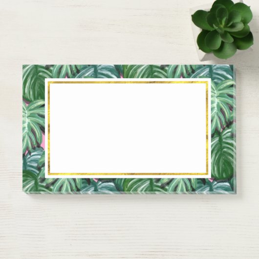 Post-it® Feuillage Feuille tropical vert & vert (Bureau)