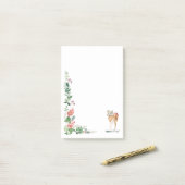 Post-it® Feuillage vert Foliage Rouge Berry Fawn (Sur un bureau)