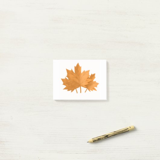 Post-it® Feuille d'automne (Sur un bureau)