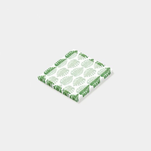 Post-it® Feuille de Monstera d'aquarelle (Incliné)