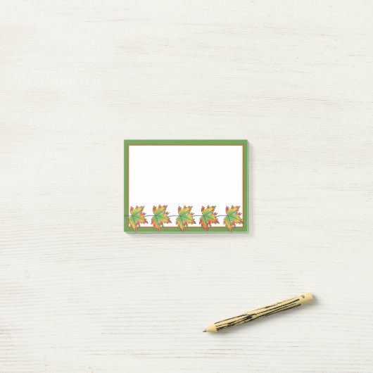 Post-it® Feuille d'érable (Sur un bureau)