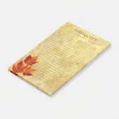 Post-it® Feuille d'érable d'automne (Incliné)