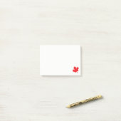 Post-it® Feuille d'érable rouge (Sur un bureau)