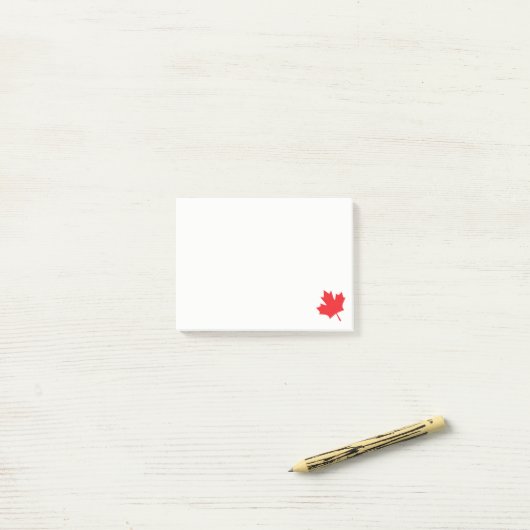 Post-it® Feuille d'érable rouge (Sur un bureau)