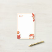Post-it® Feuilles automnales Champignon d'automne Notes pos (Sur un bureau)