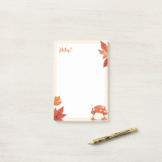 Post-it® Feuilles automnales Champignon d'automne Notes pos