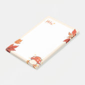 Post-it® Feuilles automnales Champignon d'automne Notes pos (Incliné)