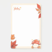 Post-it® Feuilles automnales Champignon d'automne Notes pos (Devant)