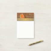 Post-it® Feuilles Citrouilles précieux de Thanksgiving Gold (Sur un bureau)