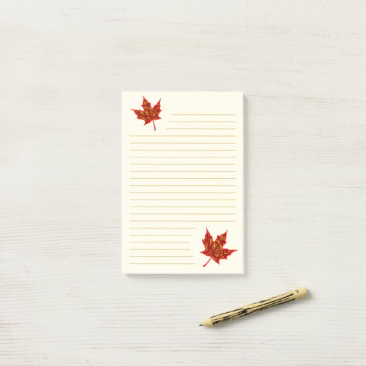 Post-it® Feuilles d'automne (Sur un bureau)