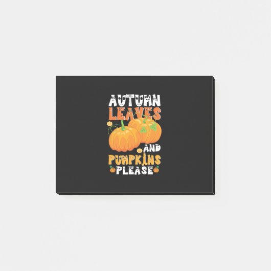 Post-it® Feuilles D'Automne Et Citrouilles S'Il Vous Plaît  (Devant)