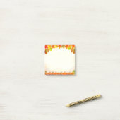 Post-it® Feuilles d'automne et Citrouilles sur défilement (Sur un bureau)