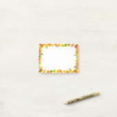 Post-it® Feuilles d'automne sur fond blanc (Sur un bureau)