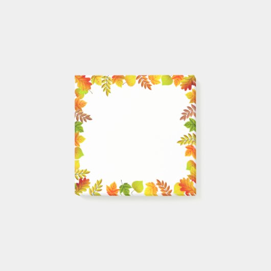 Post-it® Feuilles d'automne sur fond blanc (Devant)
