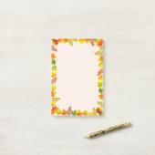 Post-it® Feuilles d'automne sur les choses à faire beige cl (Sur un bureau)