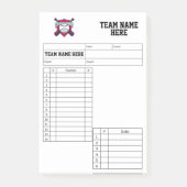 Post-it® Feuilles de composition d'équipe de baseball (Devant)