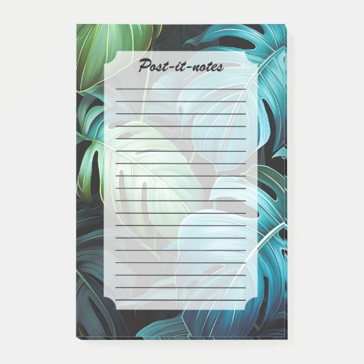 Post-it® Feuilles de Monstera Botanique Feuillage de la Jun (Devant)