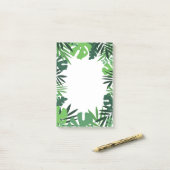 Post-it® Feuilles de palmiers écologiques, design tropical (Sur un bureau)