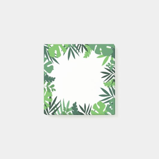 Post-it® Feuilles de palmiers verts, jungle feuillage vert  (Devant)