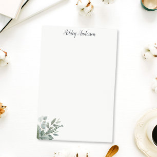 Post-it® Feuilles d'eucalyptus gris-vert tropical aquarelle